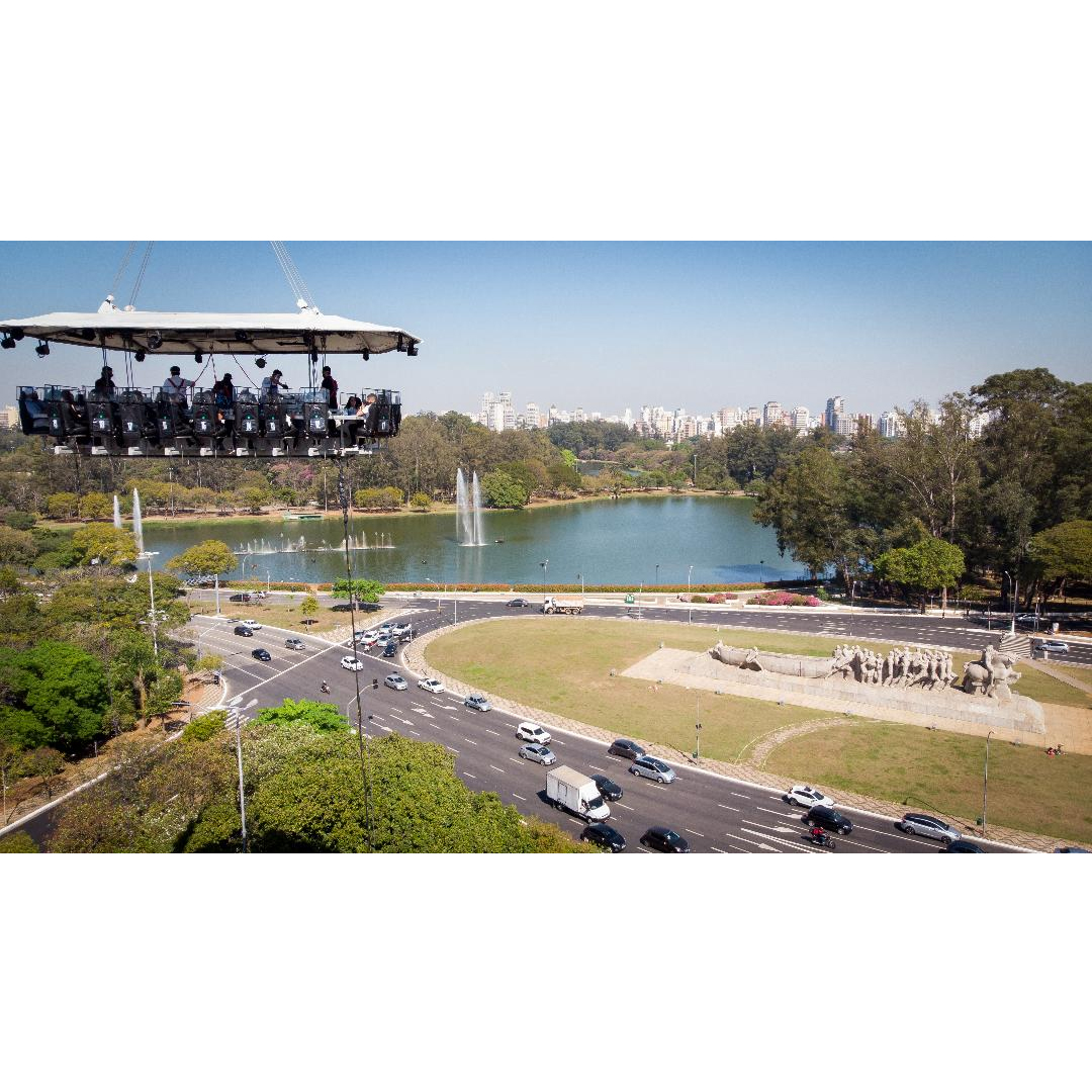 Dinner in the Sky 2020 terá vista para o Parque do Ibirapuera